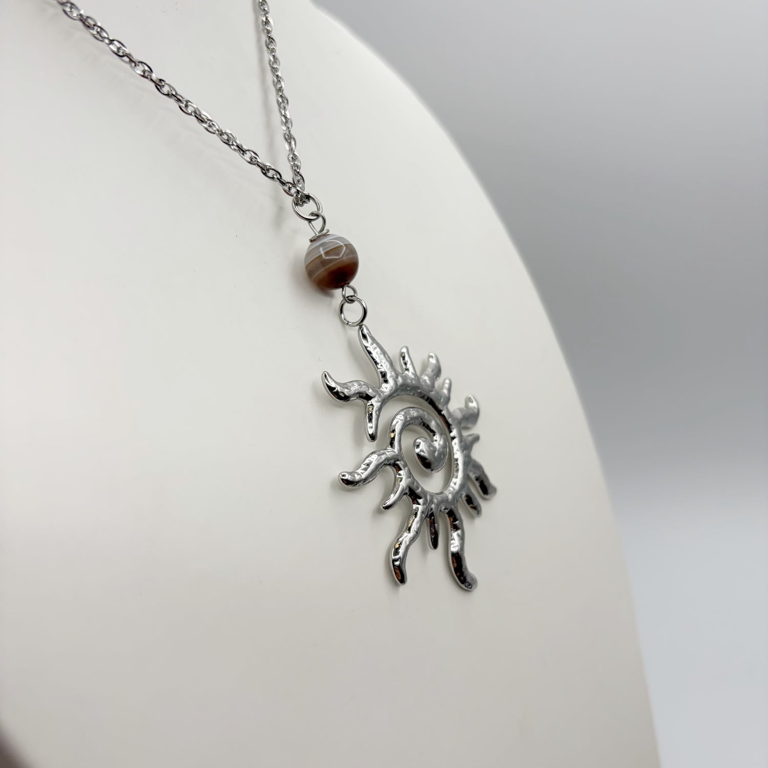 Collana Occhio di Shiva Sunshine - Acciaio inossidabile Silver