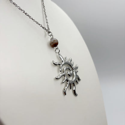 Collana Occhio di Shiva Sunshine - Acciaio inossidabile Silver