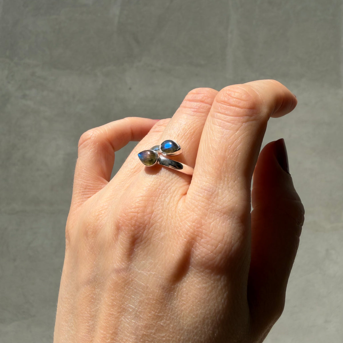 Anello Double Labradorite - Argento 925