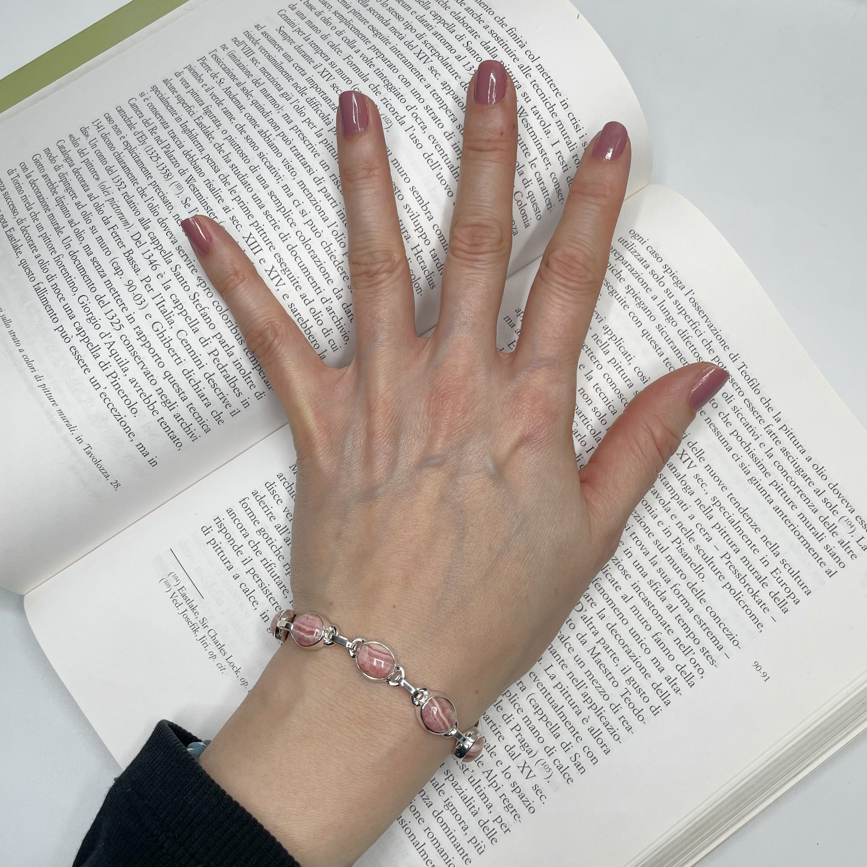 Bracciale Rodocrosite e Argento 925