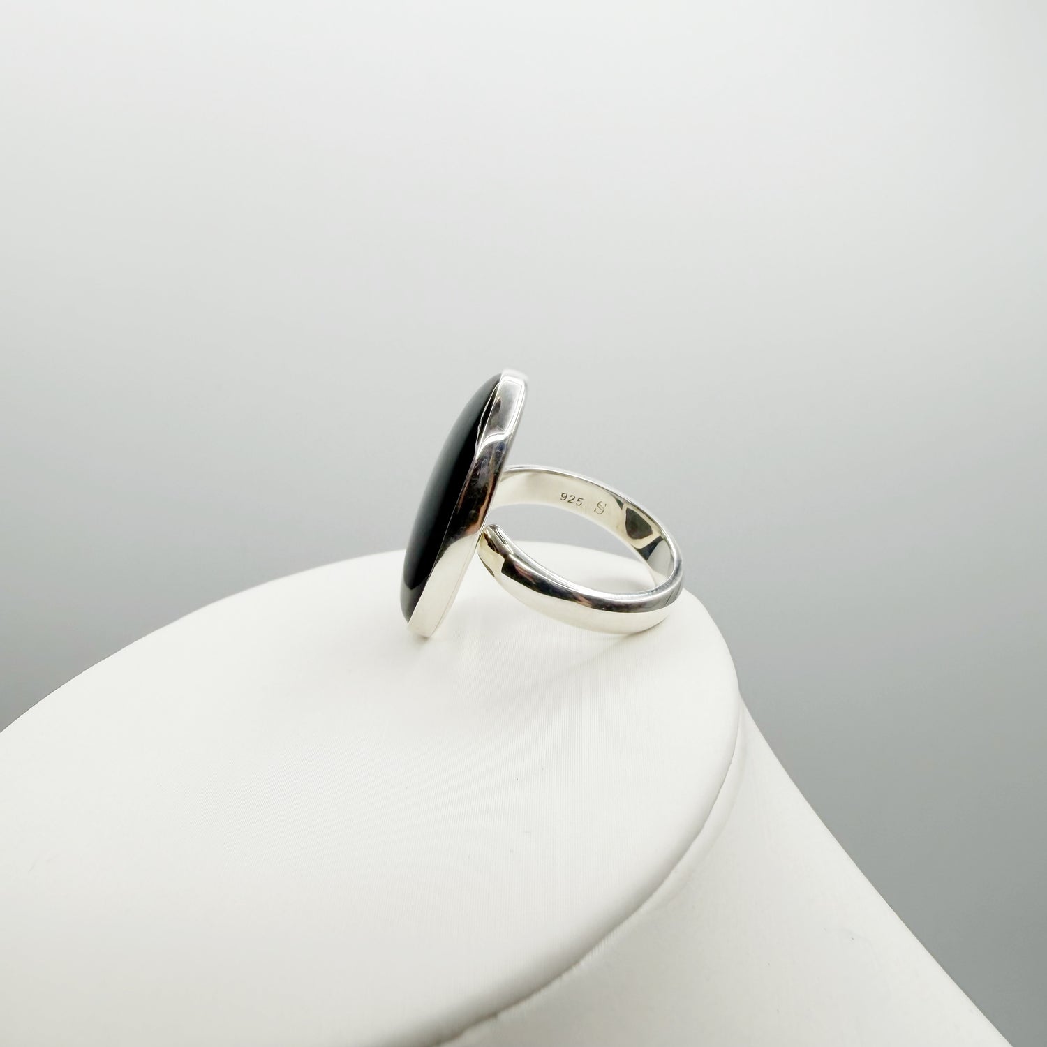 Anello Ossidiana Dorata Ovale - Argento 925