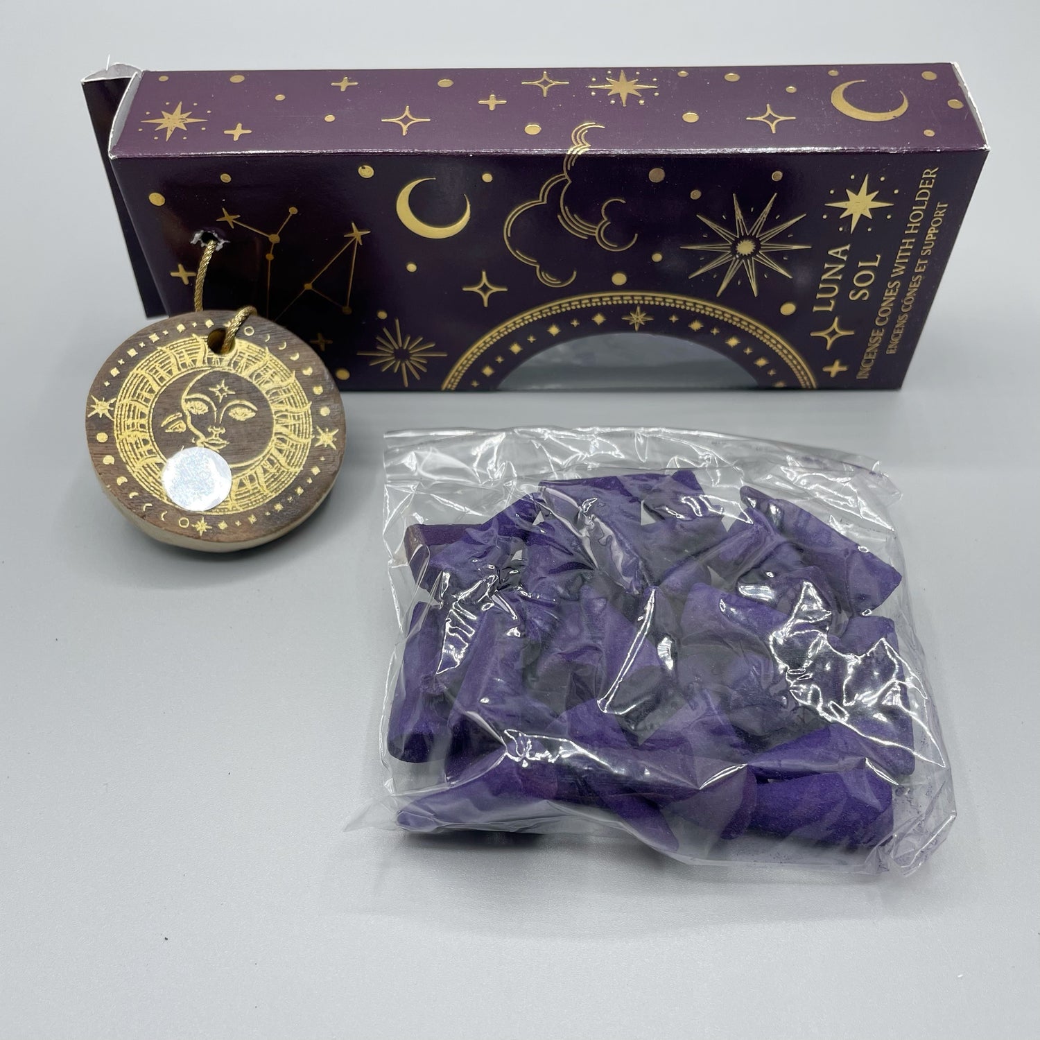 Incenso a coni con supporto - Luna &amp; Sol