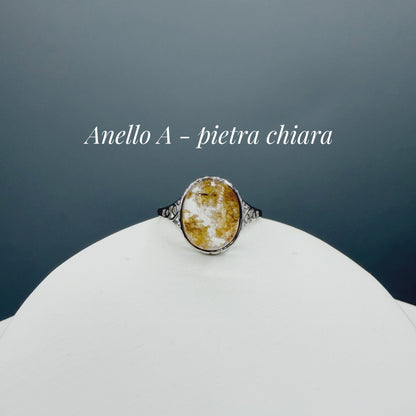 Anello Quarzo Garden e Argento 925 - Chiaro o Scuro