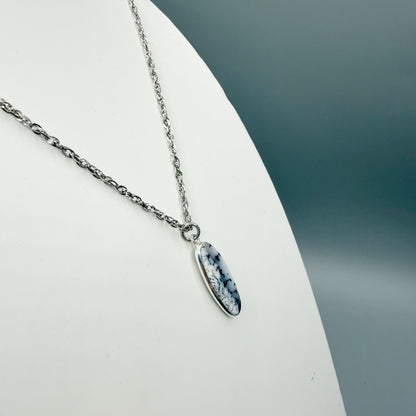 Ciondolo Opale Dendritico e Argento 925 - Ovale- DA PUBBLICARE