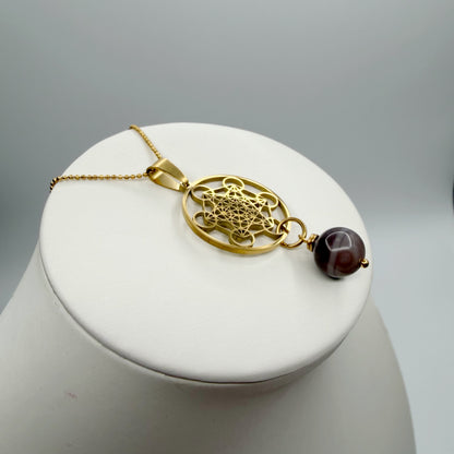Collana Occhio di Shiva e Cubo di Metatron - GOLD