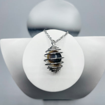 Collana Occhio di Shiva con Gabbietta - Acciaio Inossidabile