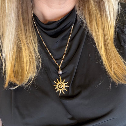 Collana Occhio di Shiva Sunshine - Acciaio inossidabile GOLD