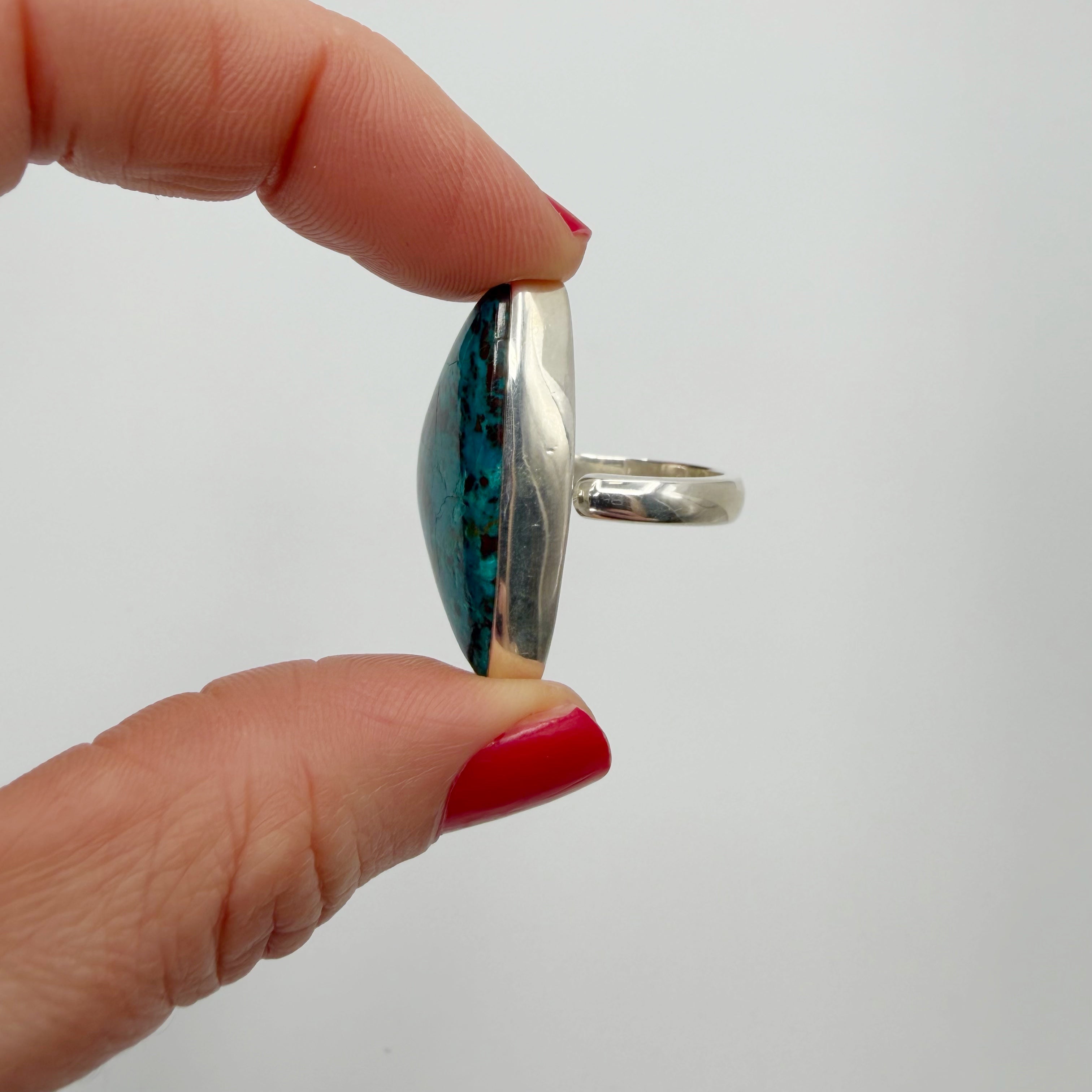 Anello Shattuckite e Argento 925