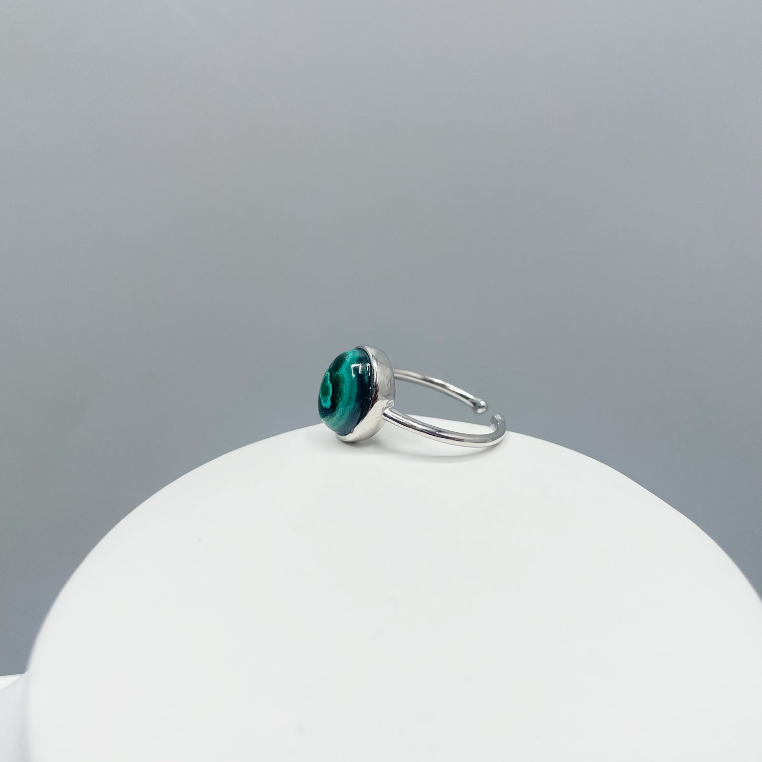 Anello Malachite Simple - Argento 925