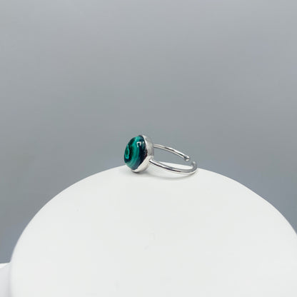 Anello Malachite Simple - Argento 925