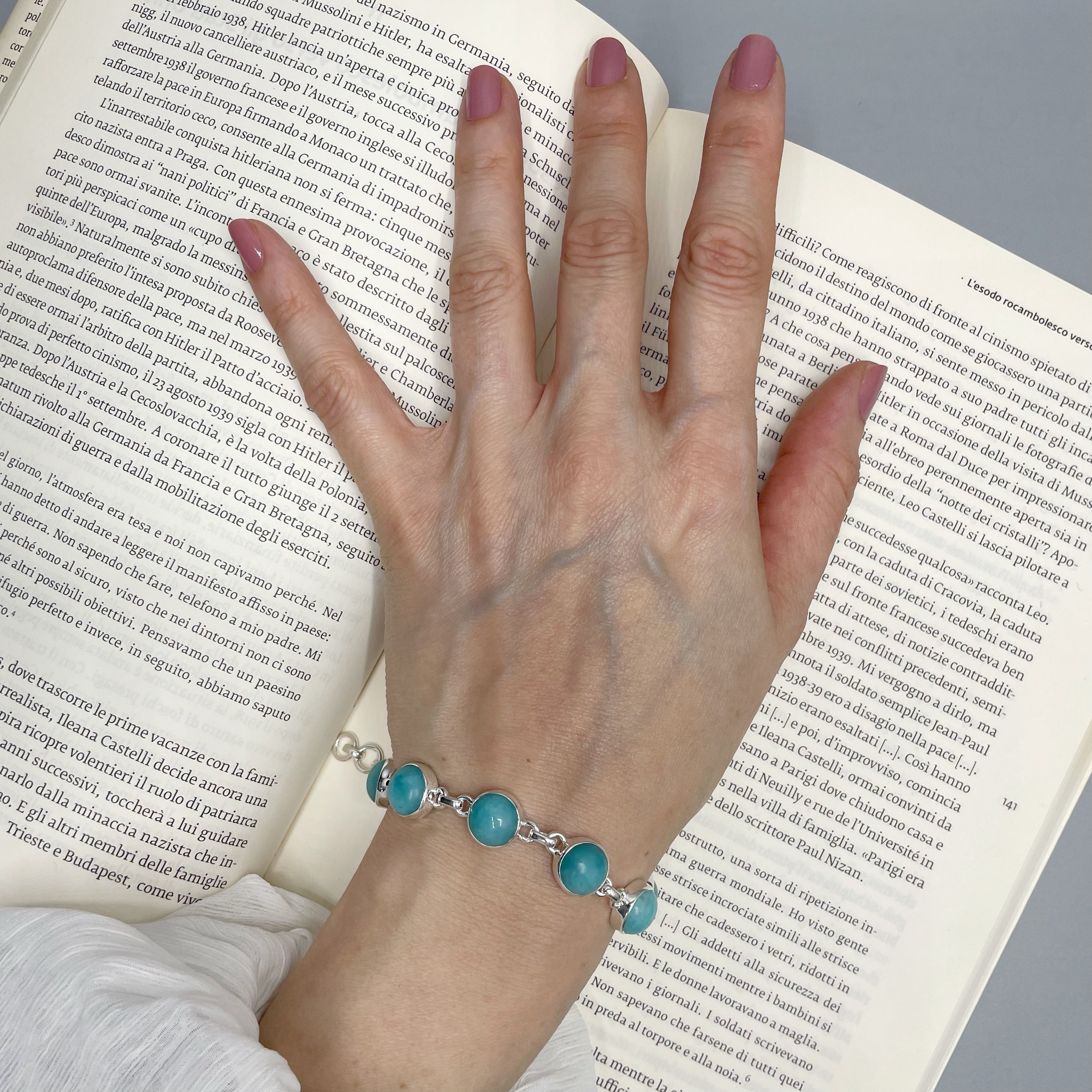 Bracciale Amazzonite e Argento 925