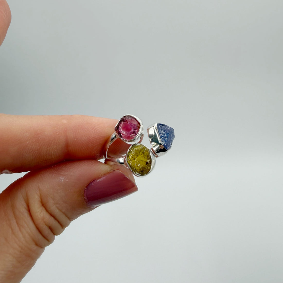 Anello Tanzanite e Tormalina Policroma - Argento 925