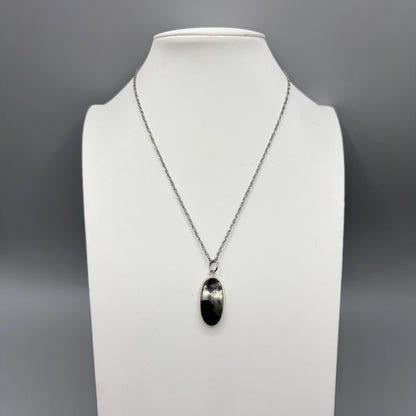 Ciondolo Pirite in Magnetite - Argento 925 - OVALE B