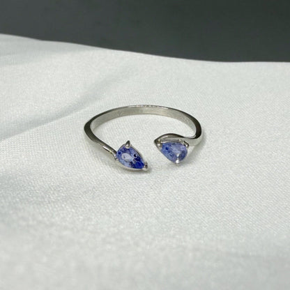 Anello Tanzanite Sfaccettata - Argento