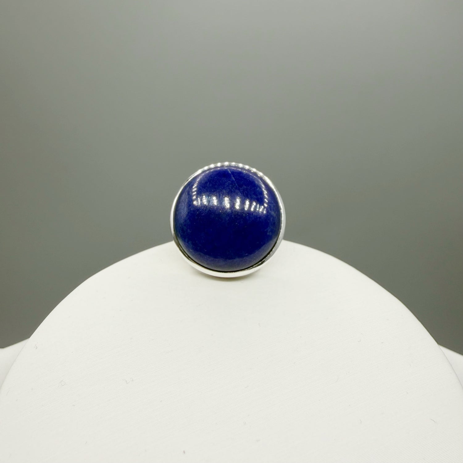 Anello Lapislazzuli Tondo - Argento 925