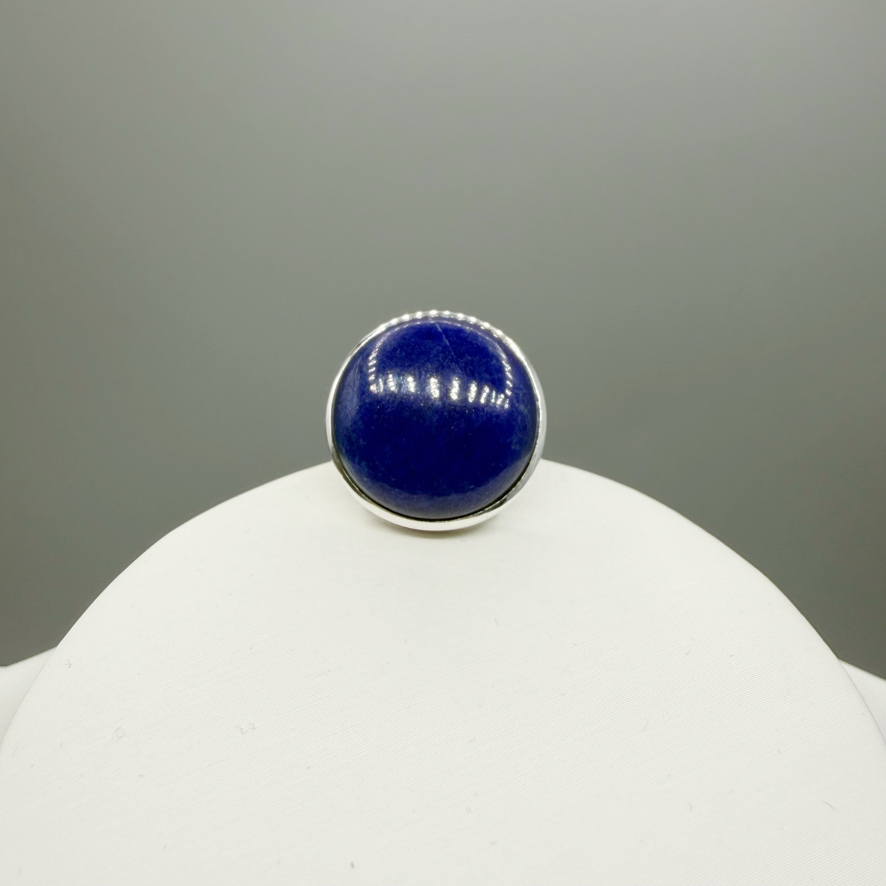 Anello Lapislazzuli Tondo - Argento 925