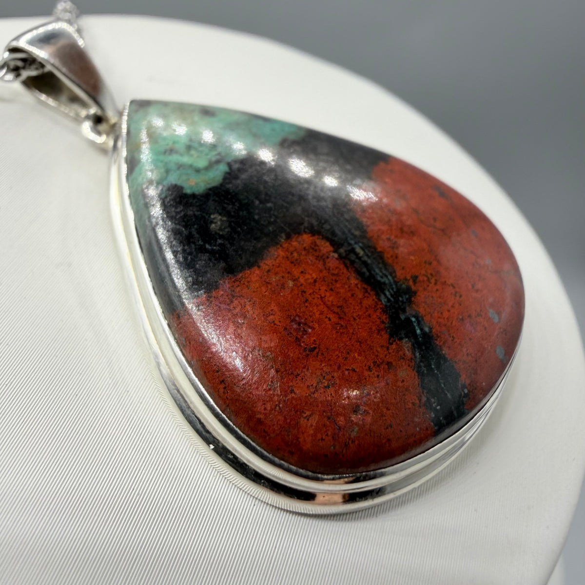Ciondolo Cuprite e Argento 925 - Goccia grande