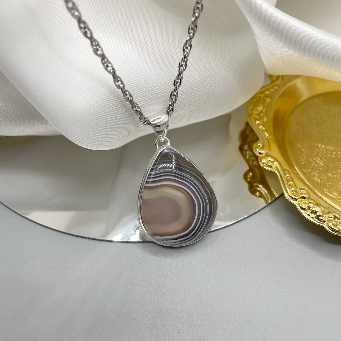 Ciondolo Occhio di Shiva a Goccia - Argento 925
