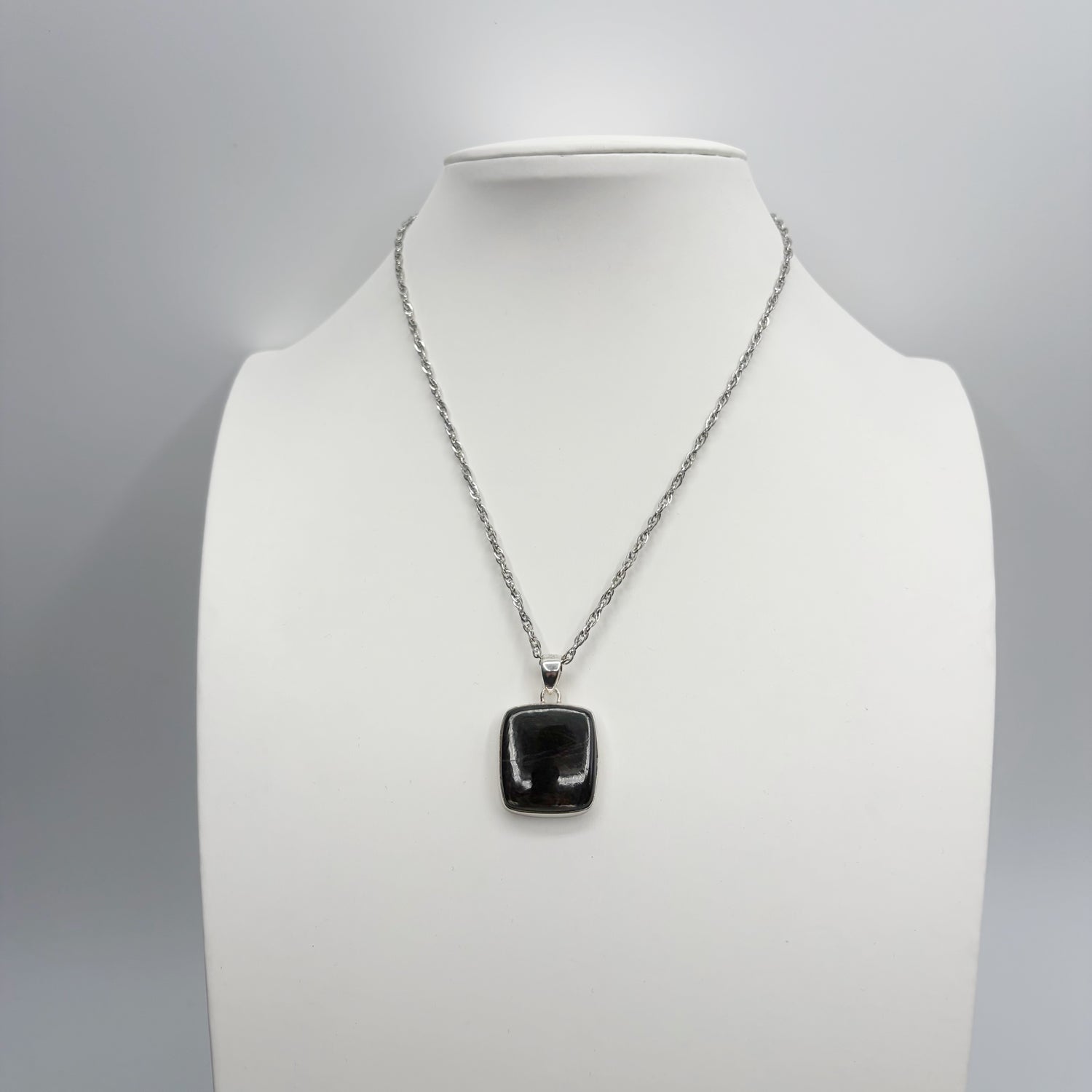 Ciondolo Iperstene Argento 925 - Rettangolare