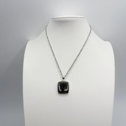 Ciondolo Iperstene Argento 925 - Rettangolare