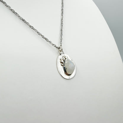 Ciondolo Diadema Labradorite Bianca - Argento 925