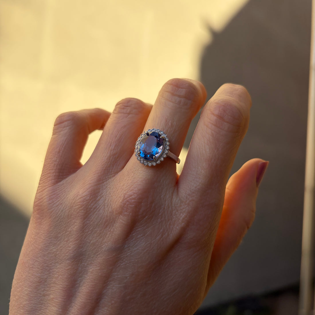 Anello Fluorite Blu - Argento 925