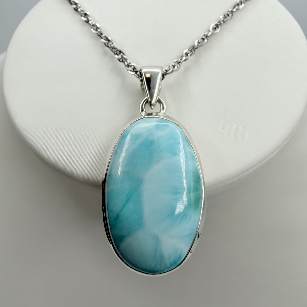Ciondolo Larimar Argento 925 - Ovale