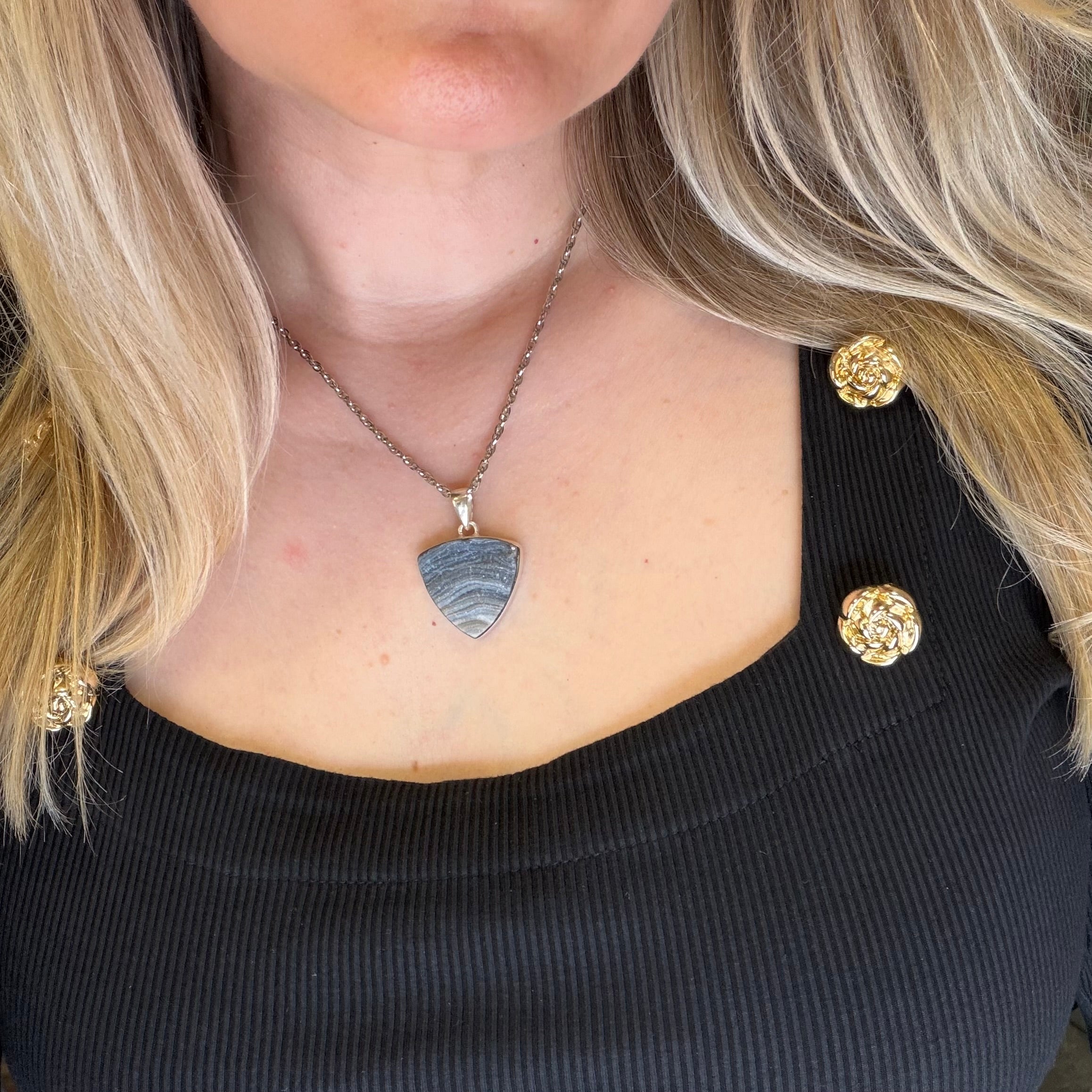 Ciondolo Desert Druzy Argento 925 - Triangolo