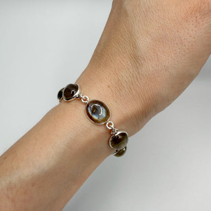 Bracciale Labradorite e Argento 925 - Ovale