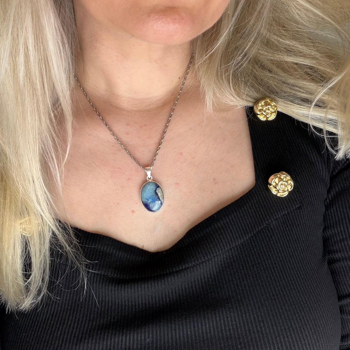Ciondolo Afghanite e Argento 925