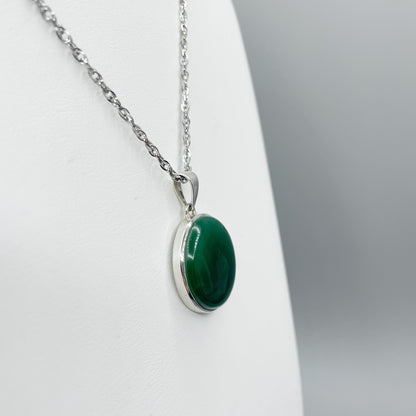 Ciondolo Giada Nefrite Tondo - Argento 925