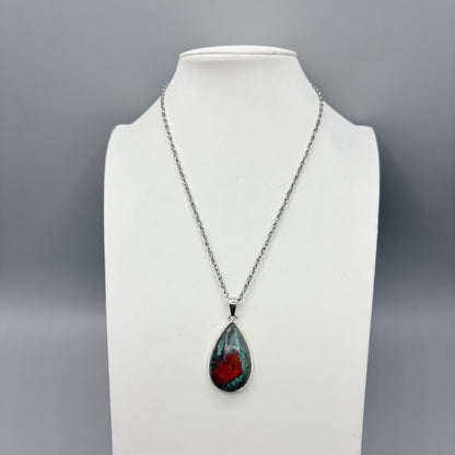 Ciondolo Cuprite e Argento 925 - Goccia