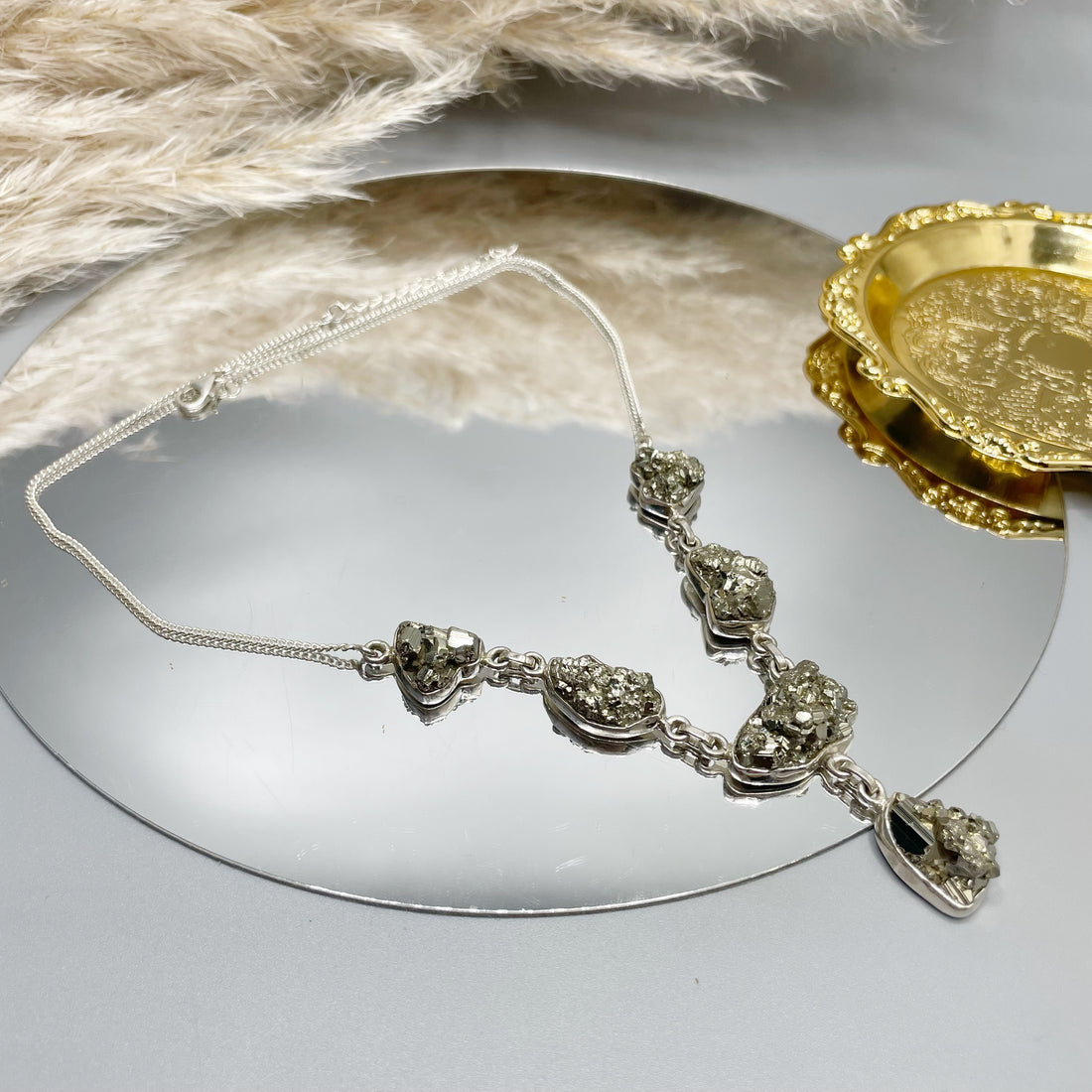 Collana Pirite Grezza - Argento 925