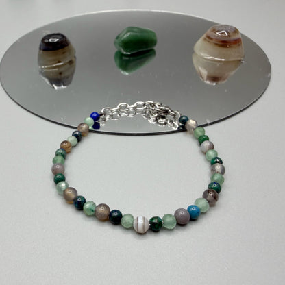 Bracciale Lucky Energy - Occhio di Shiva, Avventurina, Crisocolla