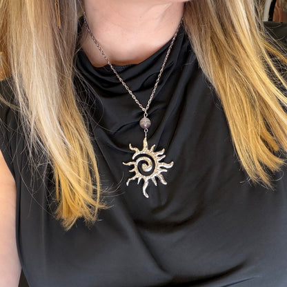 Collana Occhio di Shiva Sunshine - Acciaio inossidabile Silver
