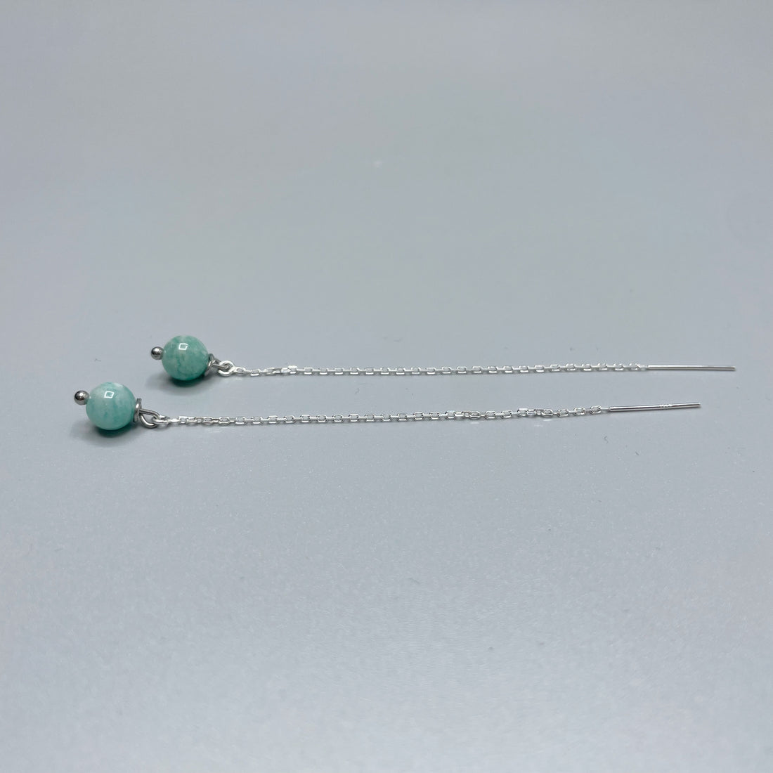 Orecchini Saliscendi Amazzonite e Argento 925