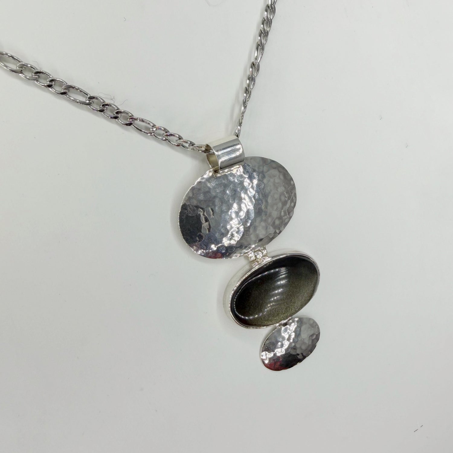 Ciondolo Ossidiana Dorata - Argento 925