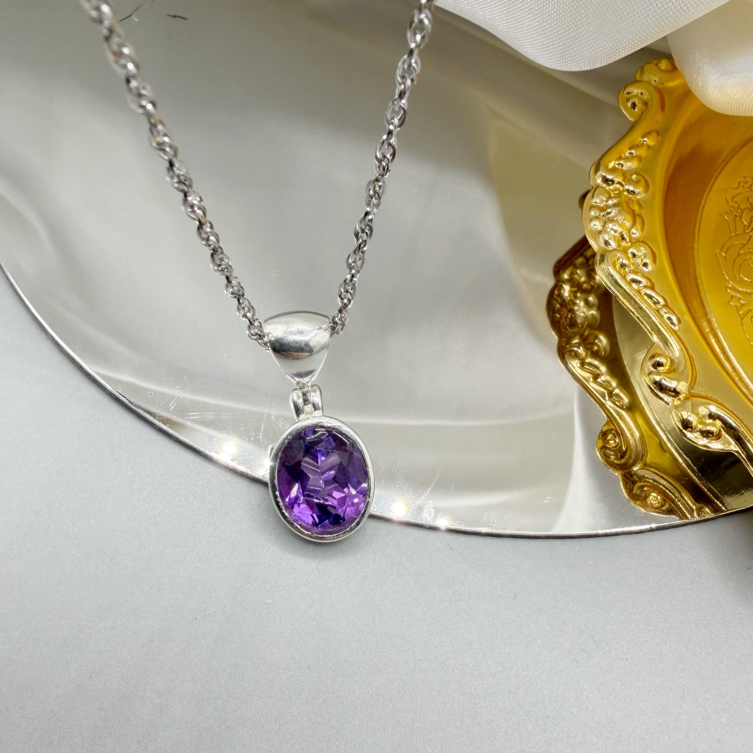 Ciondolo Ametista Argento 925