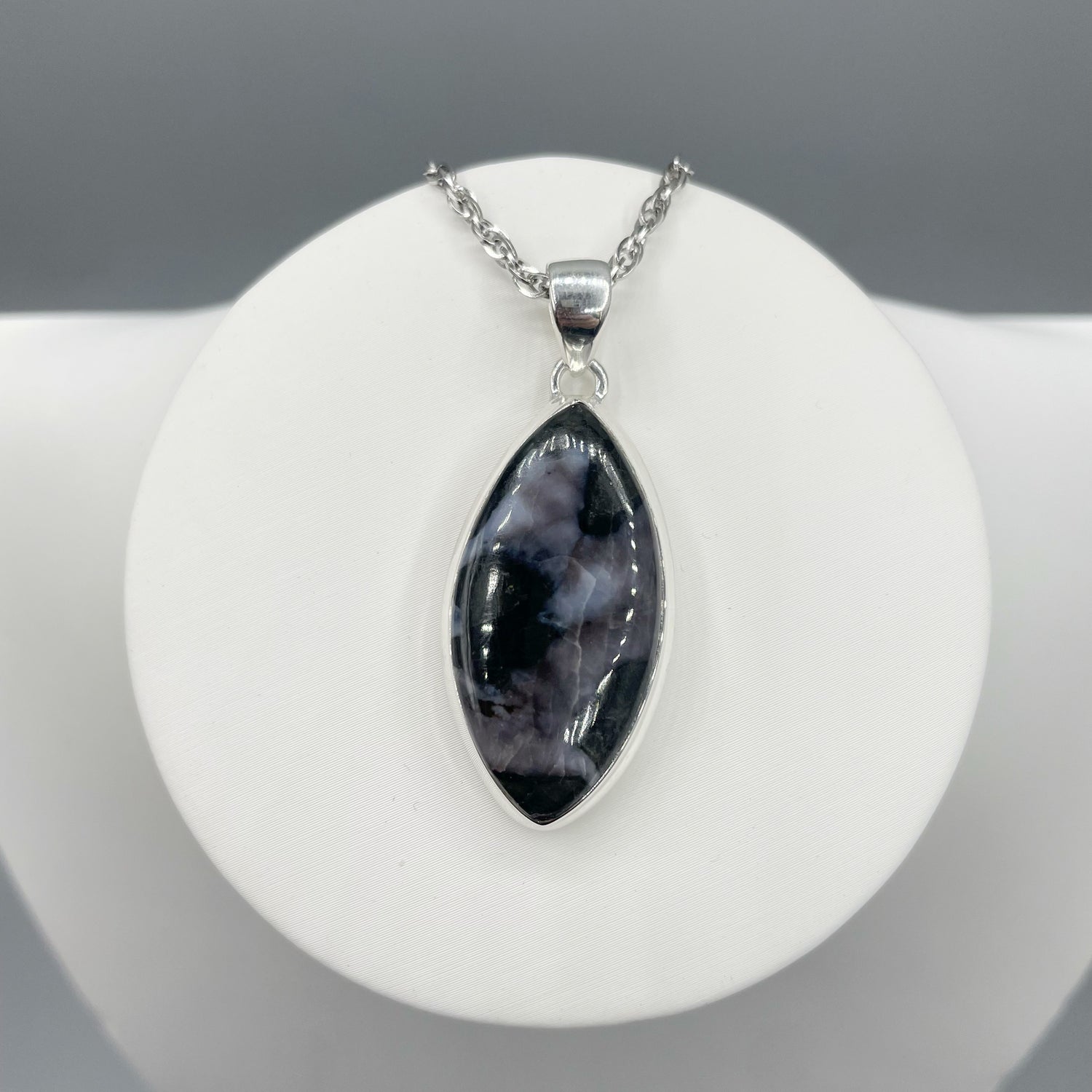 Ciondolo Merlinite a Goccia - Argento 925