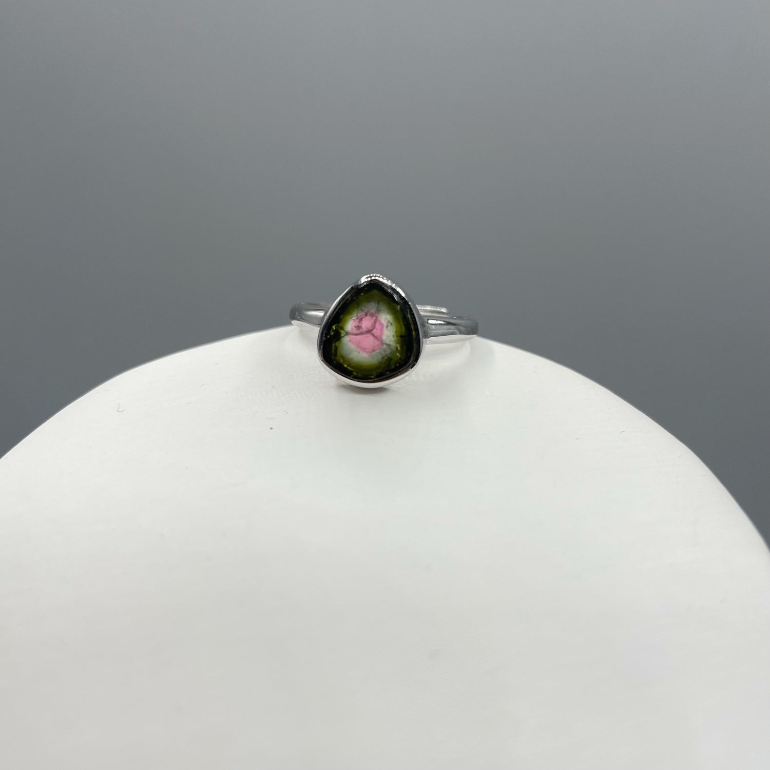Anello Tormalina Watermelon - Argento 925