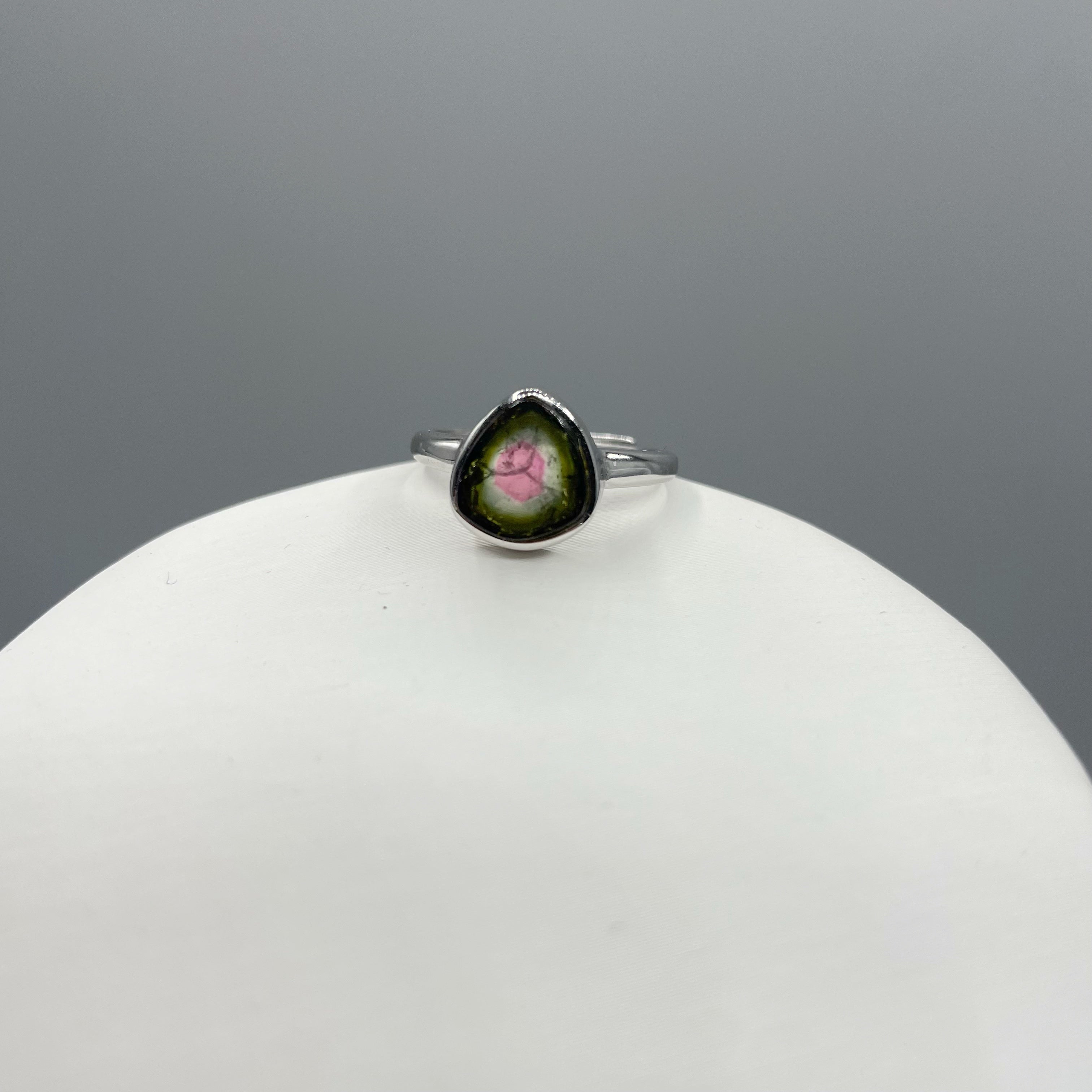 Anello Tormalina Watermelon - Argento 925