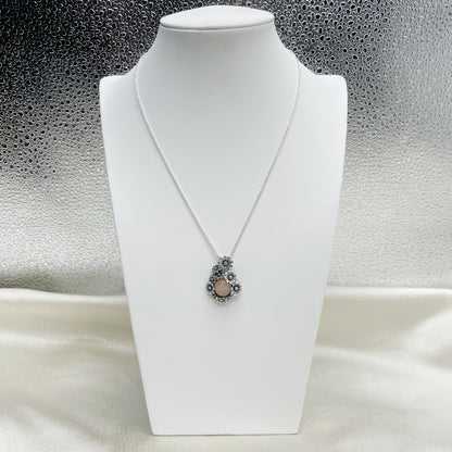 Collana Fiore Pietra di Luna - Argento 925