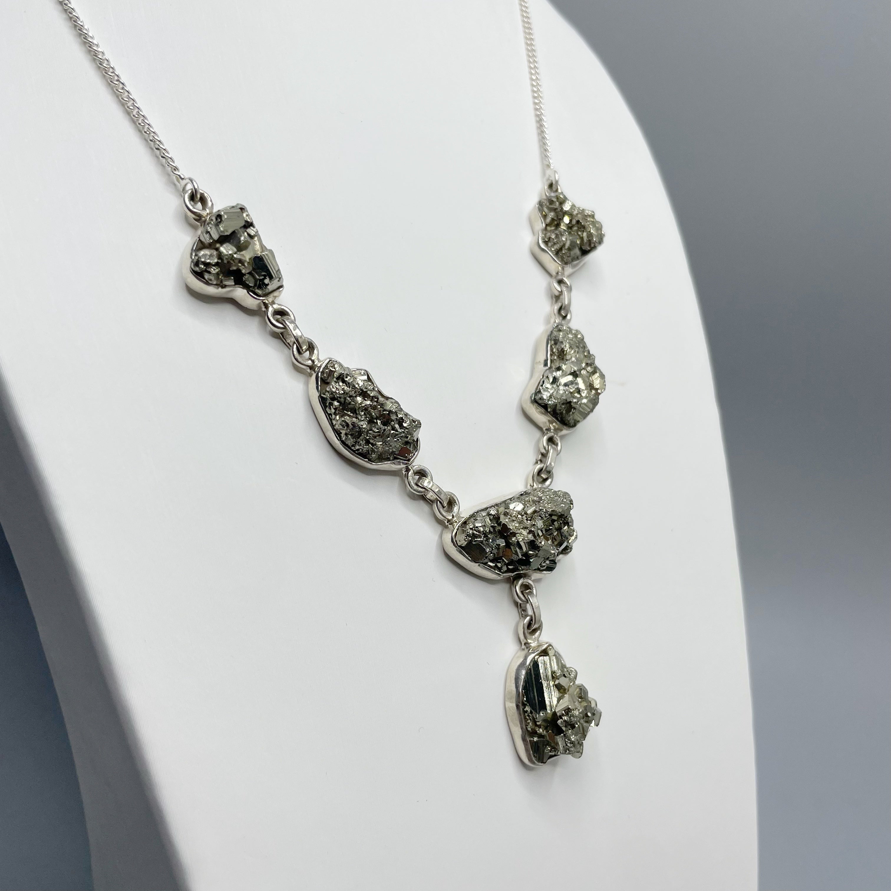 Collana Pirite Grezza - Argento 925