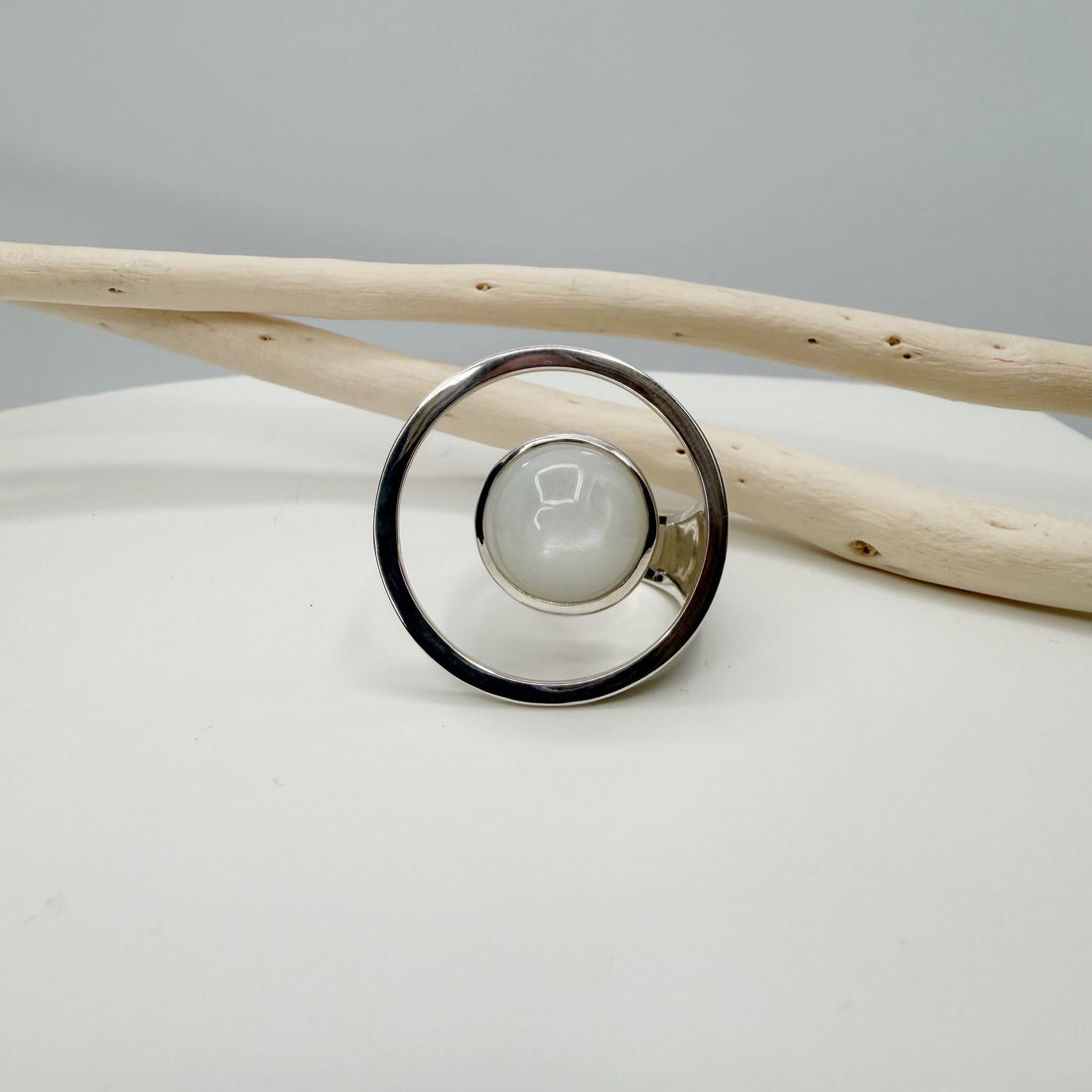 Anello Essential Pietra di Luna e Argento 925