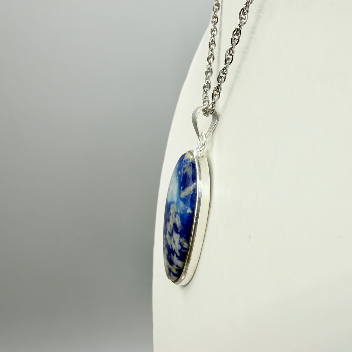 Ciondolo Afghanite e Argento 925 - Ovale