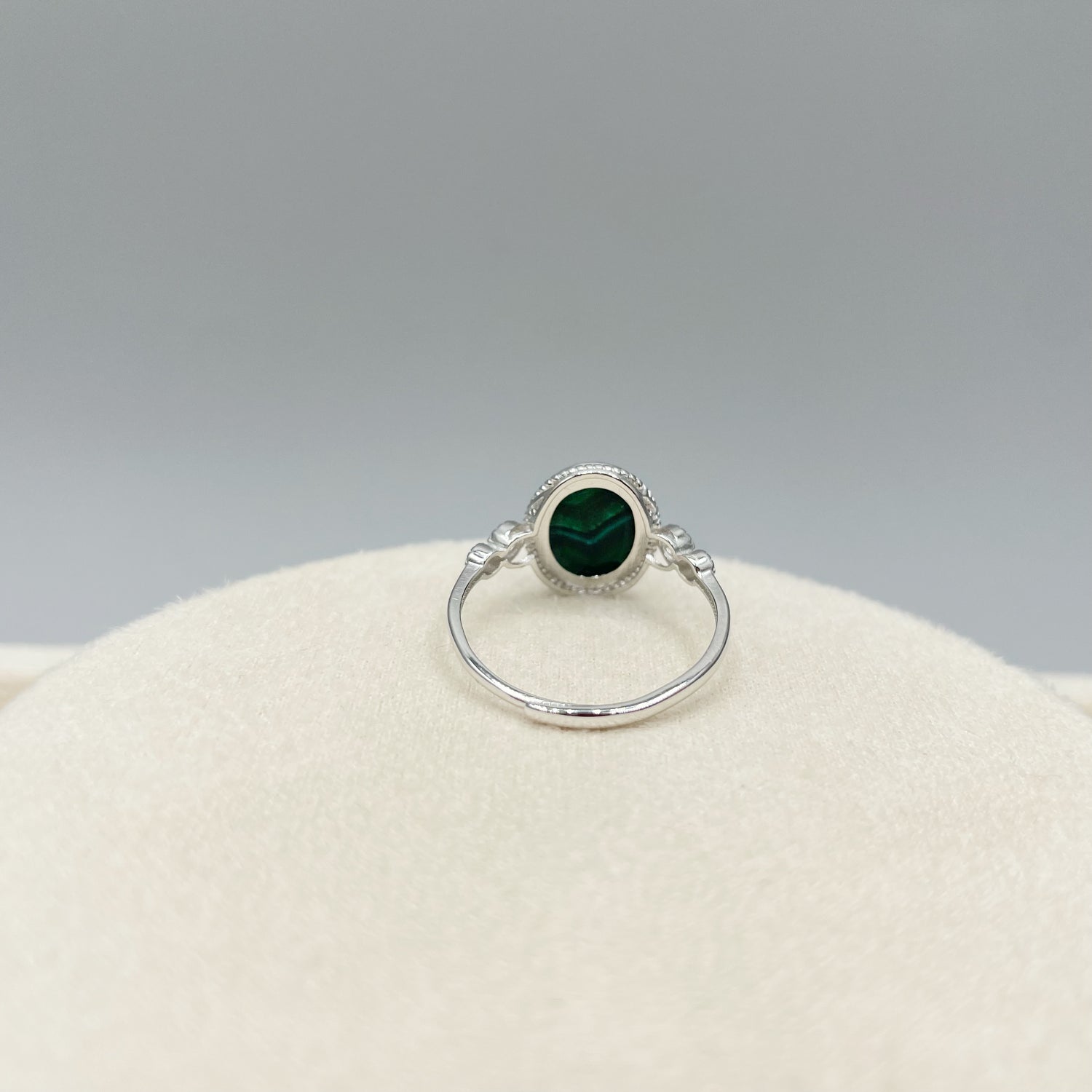 Anello Malachite Circle - Argento 925