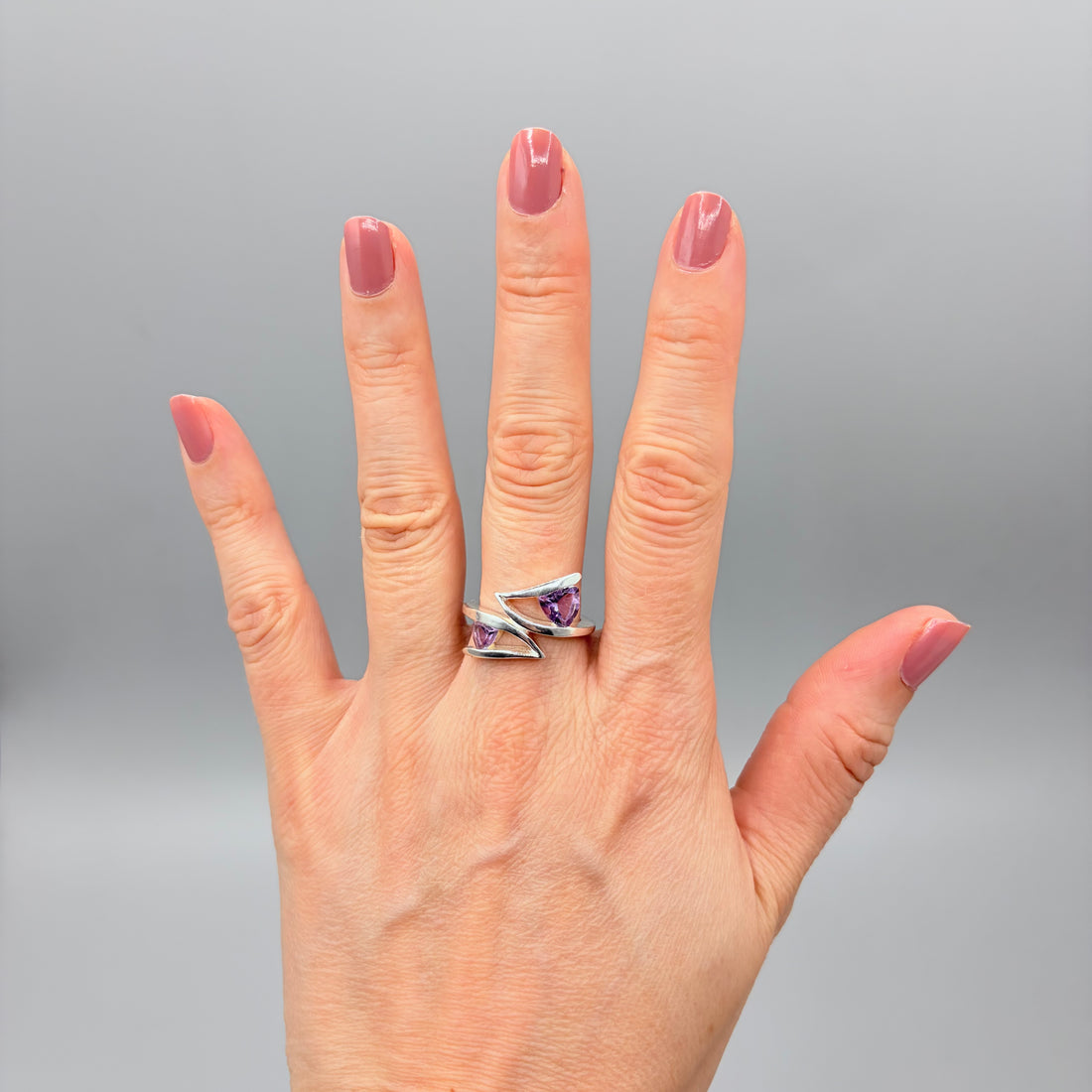 Anello Ametista Argento 925 - NON REGOLABILE