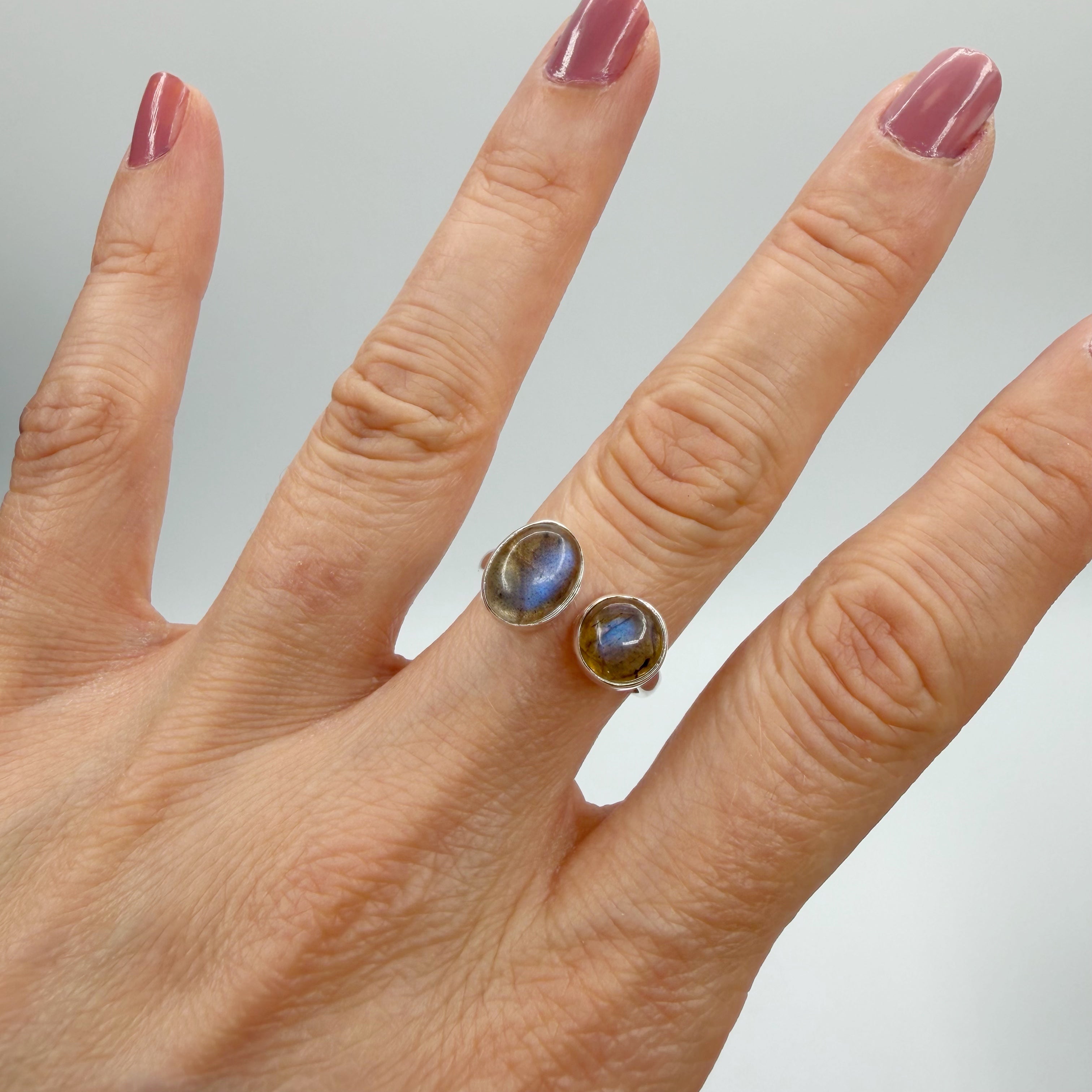 Anello Double Labradorite - Argento 925