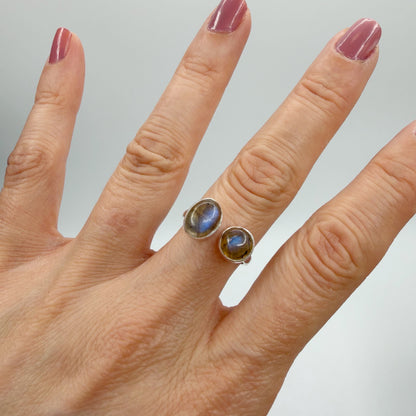 Anello Double Labradorite - Argento 925
