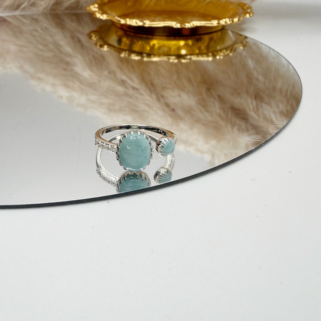 Anello Double Larimar - Argento 925